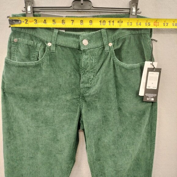 7 FOR ALL MANKIND Men's 30x31 Corduroy Slimmy Slim Tapered Hunter Green $218MSRP - Picture 5 of 10